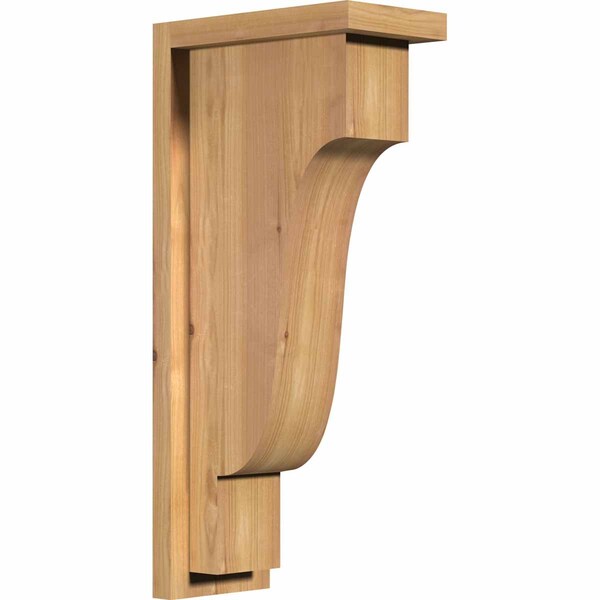 Ekena Millwork Newport Smooth Corbel w/Backplate, Western Red Cedar, 5 1/2"W x 10"D x 22"H COR06X10X22NEW01SWR - main